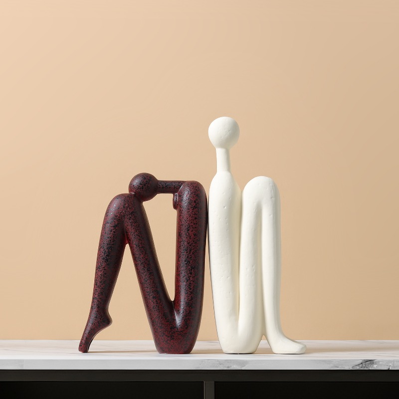 Resin Art Aesthetic - Figur Abstrak, Minimalis, Seni Patung Resin,