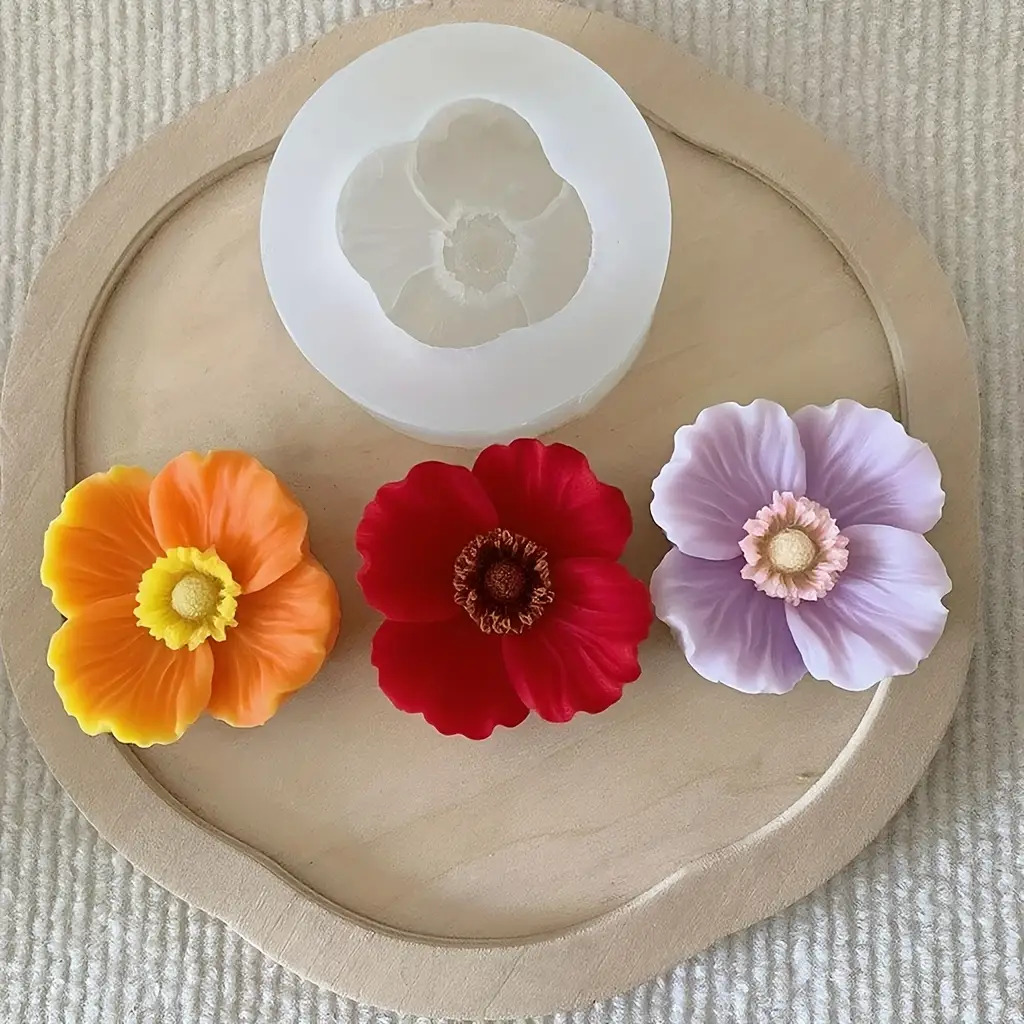 Resin Art Furniture - Cetakan Lilin Silikon Bentuk Bunga, Dapat