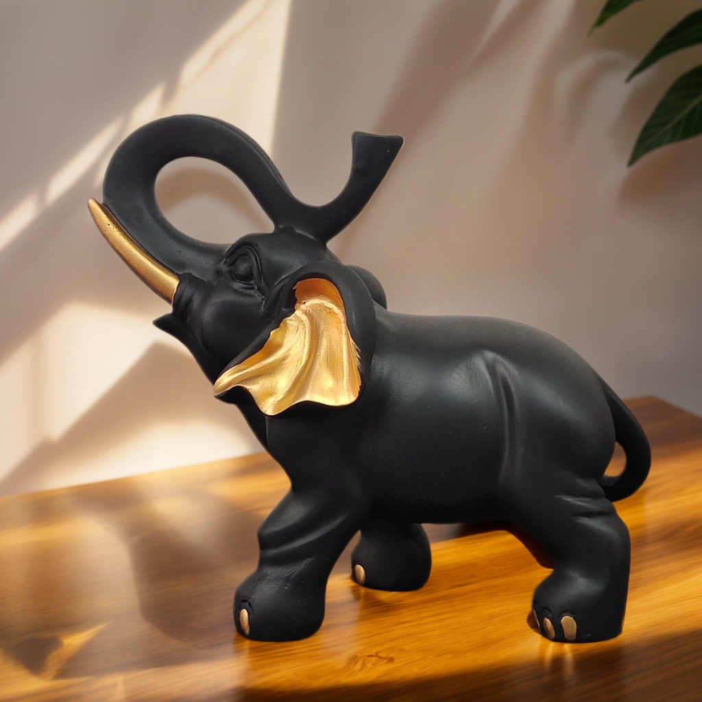 Resin Art Decoration Items - 1 Buah Ornamen Patung Gajah Keberuntungan