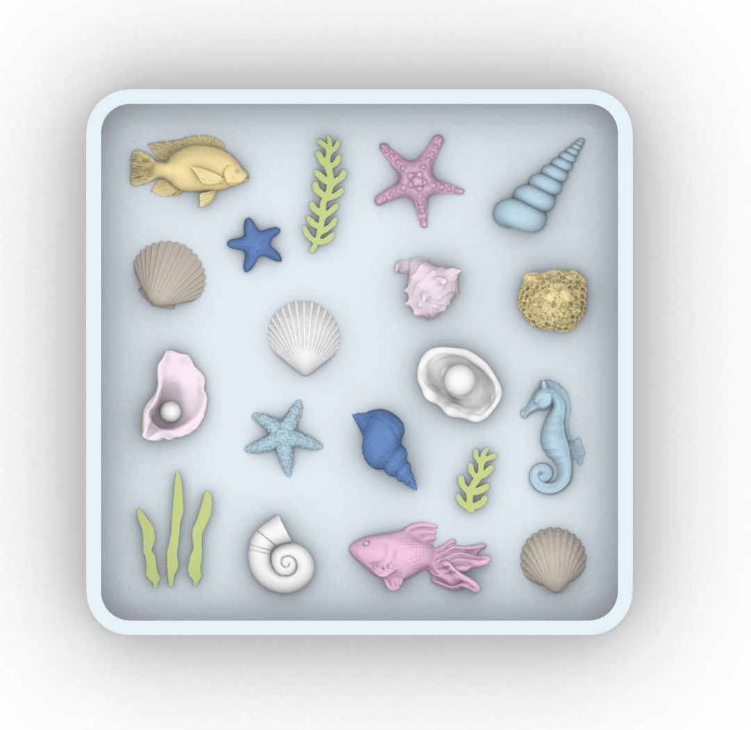 Resin Art Tools - Aksesori Laut 3D Cetakan Resin Cetakan