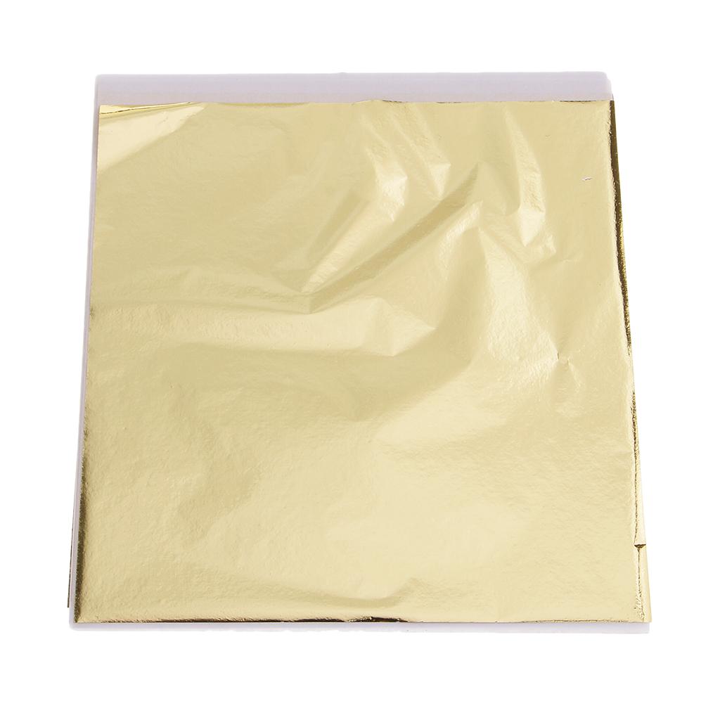 Gold Leaf Foil - 100 lembar kertas emas berukuran 14cm