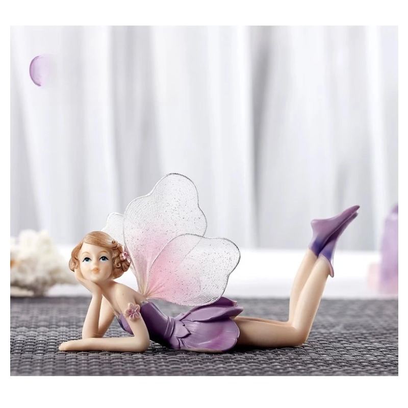 Resin Art Decoration Items - Patung Peri Bunga Miniatur, Gadis Peri
