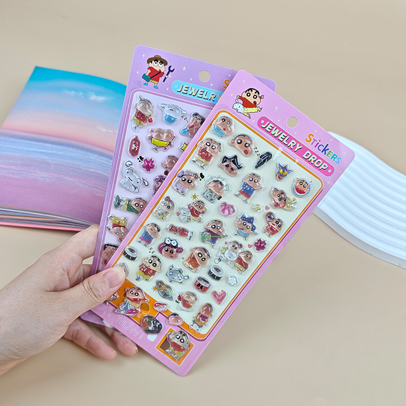 Resin Art Sticker - Stiker Resin 3D Kartun Crayon Shinchan,