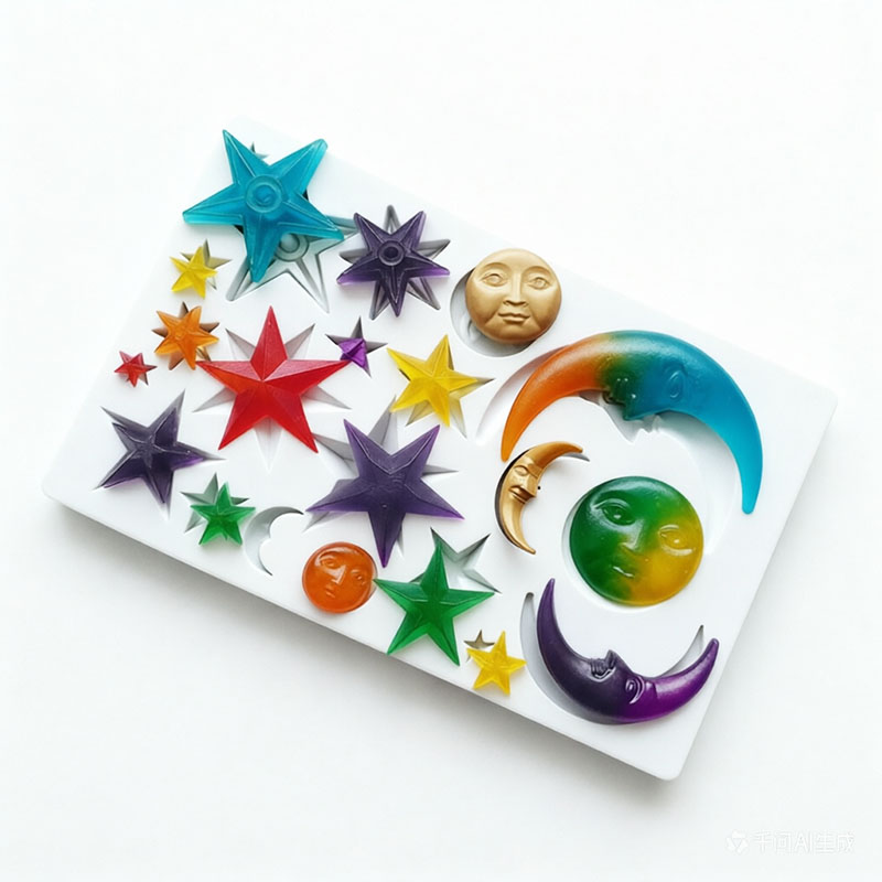 Resin Art Tools - Cetakan Tanah Liat Polimer Matahari Bulan