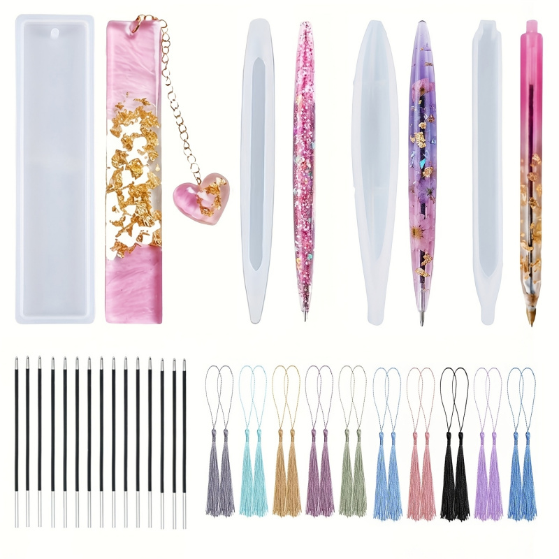 Resin Art Tools - 39Cetakan silikon pena dan penanda buku/umbai,