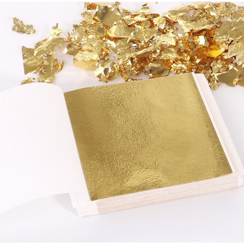 Gold Leaf Foil - 200Pcs Lembaran Foil Daun Emas Imitasi