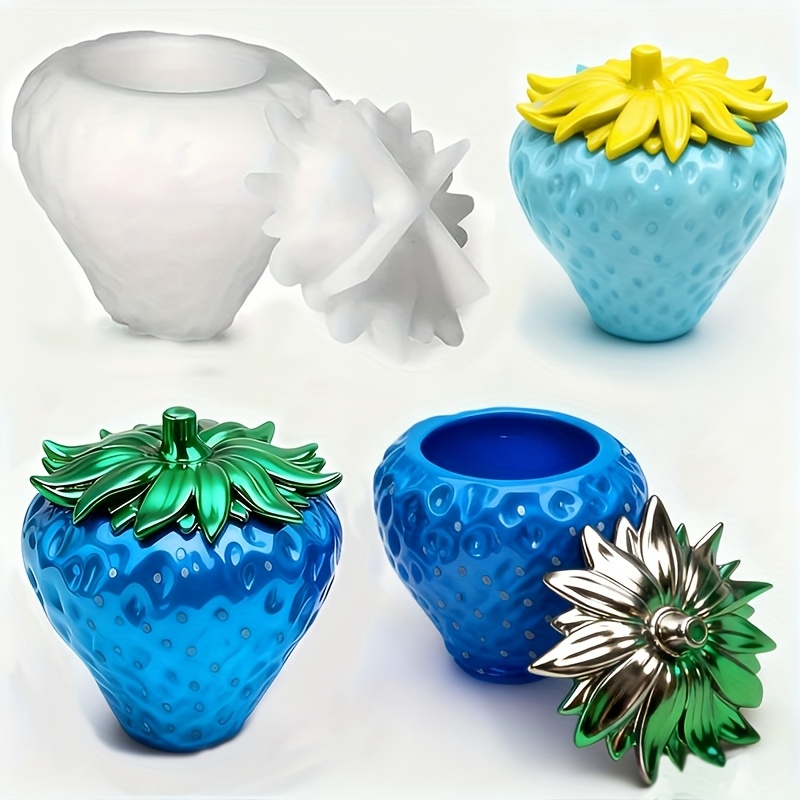 Resin Art Tools - 1 Buah Cetakan Resin Stroberi dengan