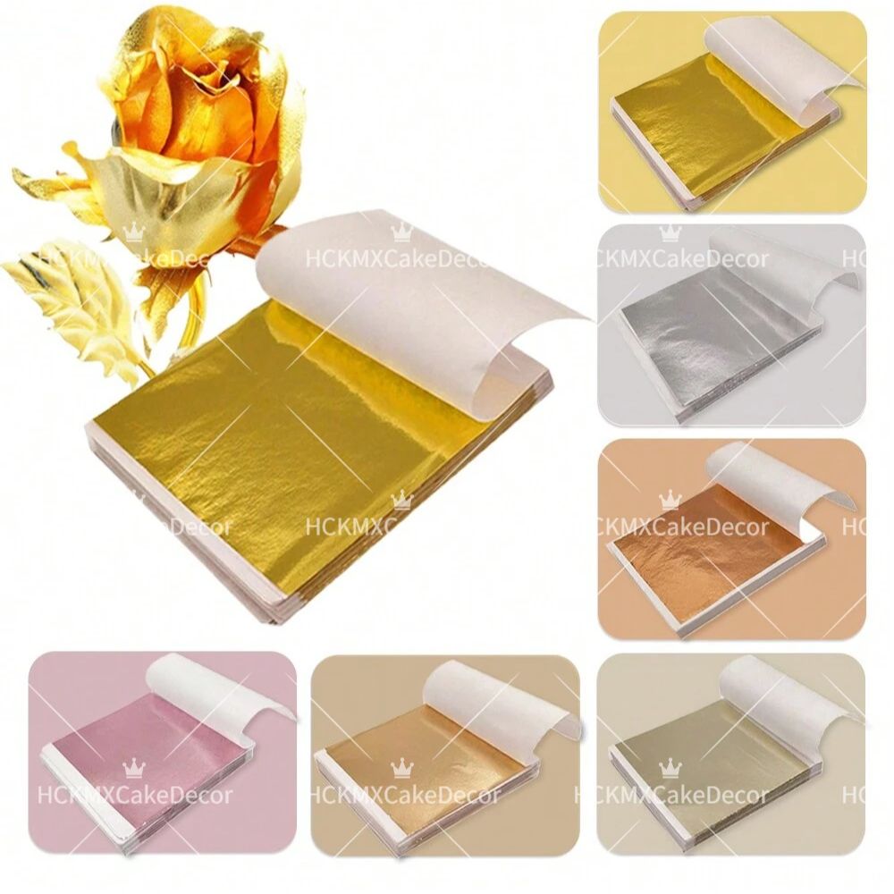 Gold Leaf Foil - 100 lembar Kertas Foil Imitasi Emas