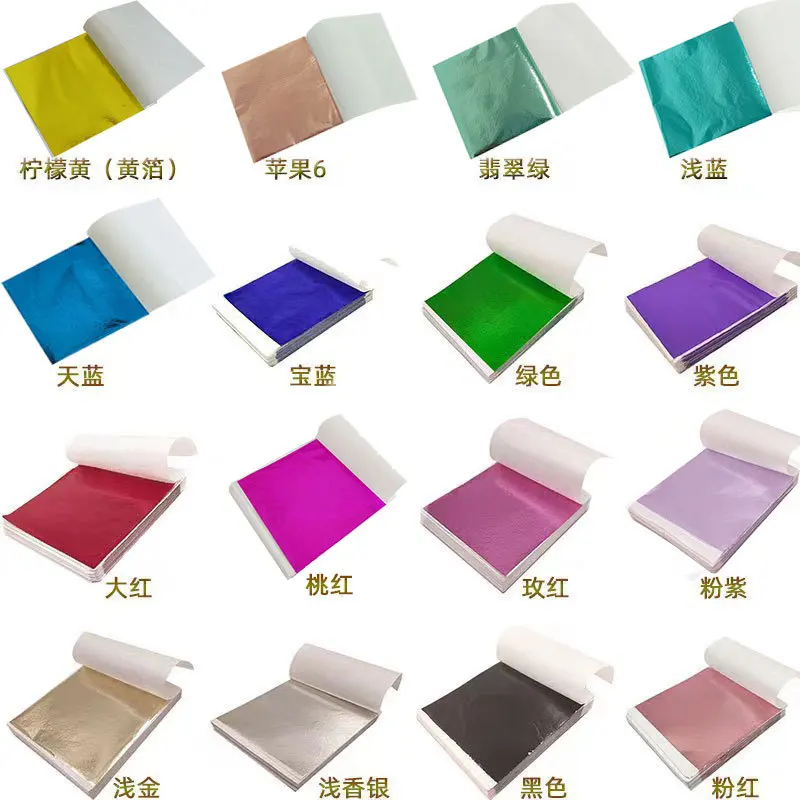 Resin Art For Anniversary Gift - 100 buah 9Cm kertas Foil daun