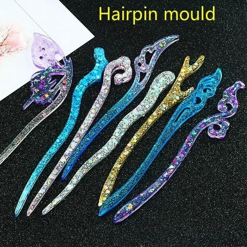 Resin Art Tools - Cetakan Khusus Silikon Jepit Rambut Transparan