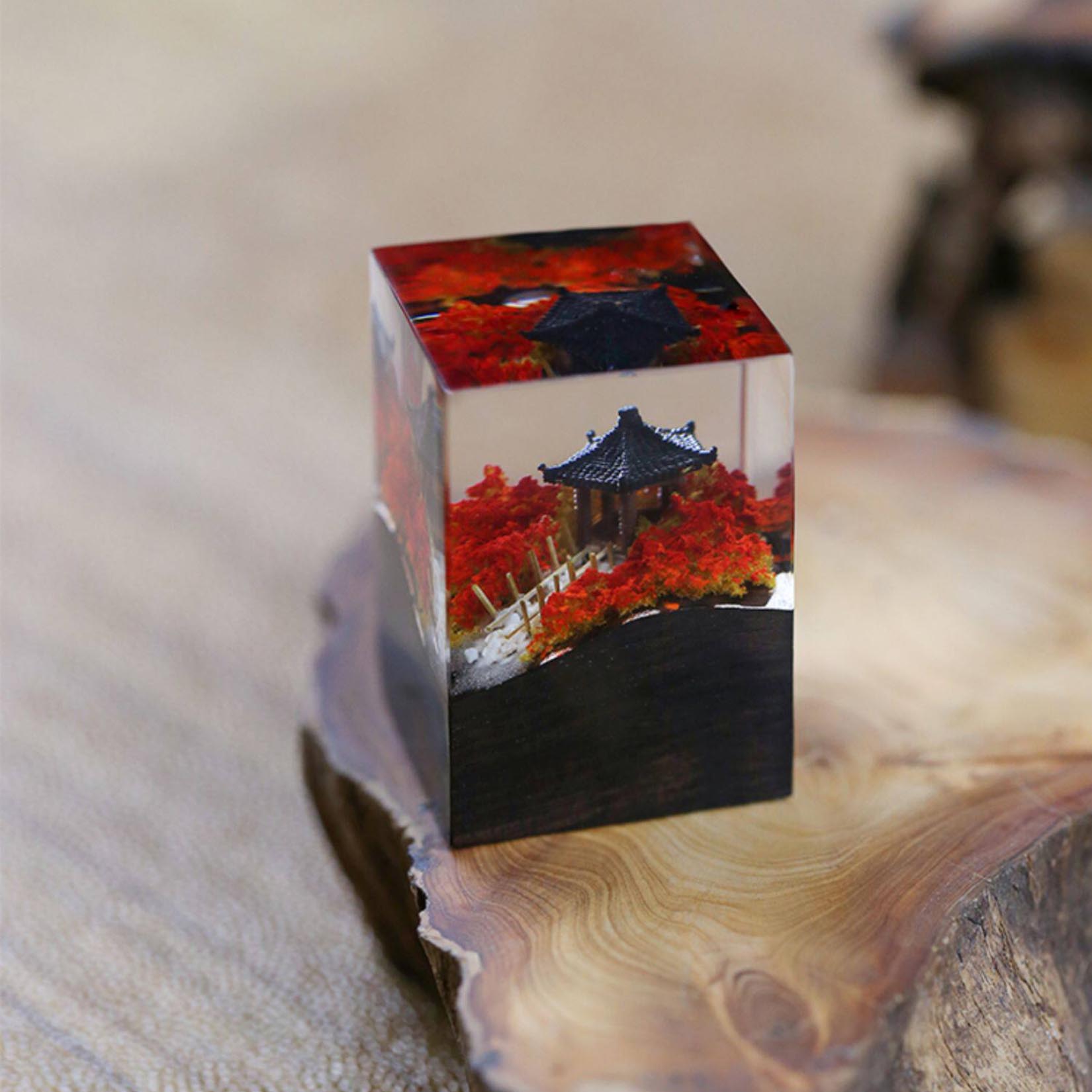 Resin Art Decoration Items - Ornamen Kreatif Resin Epoxy Berukir Motif