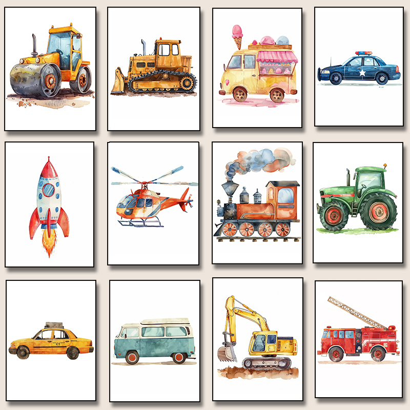 Resin Art For Kids - Helikopter Truk Pemadam Kebakaran Traktor Pesawat