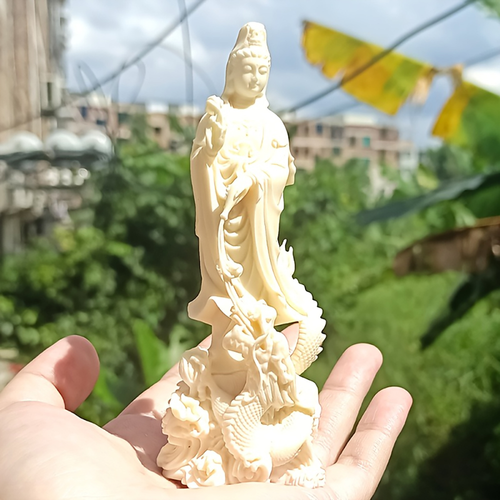 Resin Art Aesthetic - Patung Buddha Guanyin Resin Ornamen Ibadah