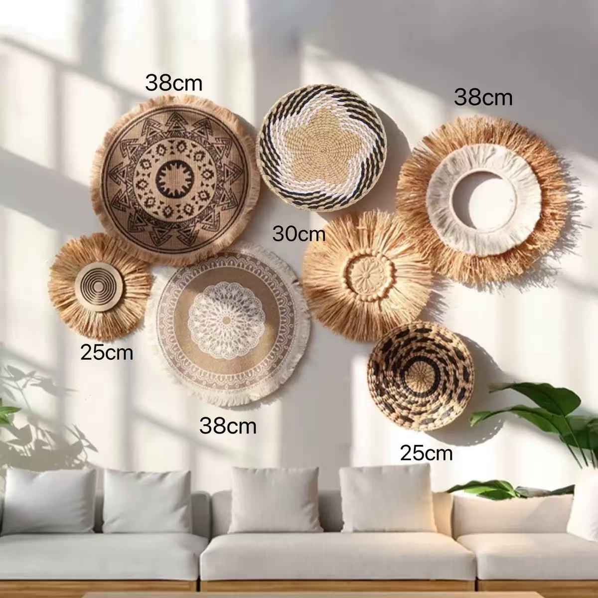Resin Art Aesthetic - Dekorasi Dinding Jerami Boho Anyaman Rumput