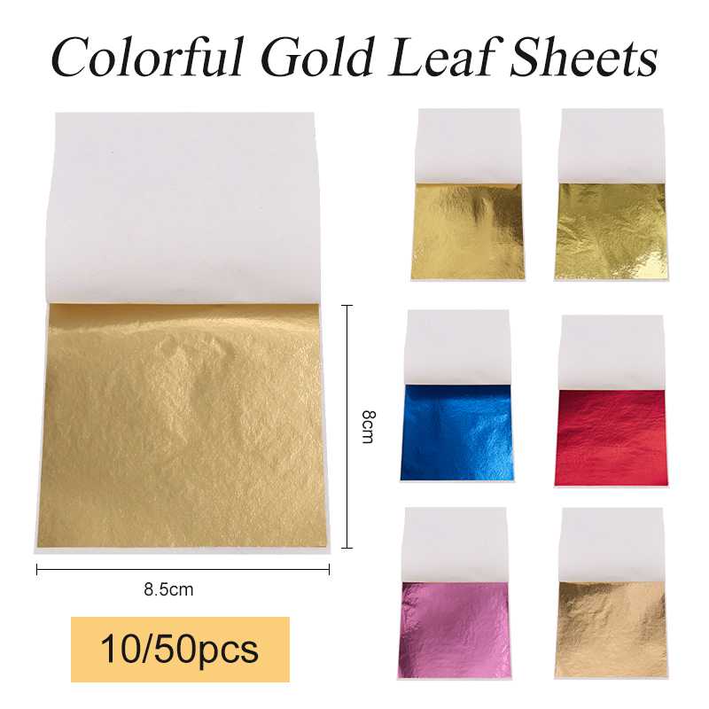 Gold Leaf Foil - 8X8.5Cm Kertas Foil Tembaga Lembaran Daun