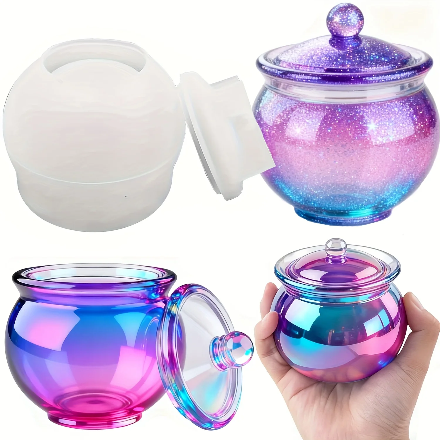 Resin Art Tools - 1 set cetakan resin bulat dengan