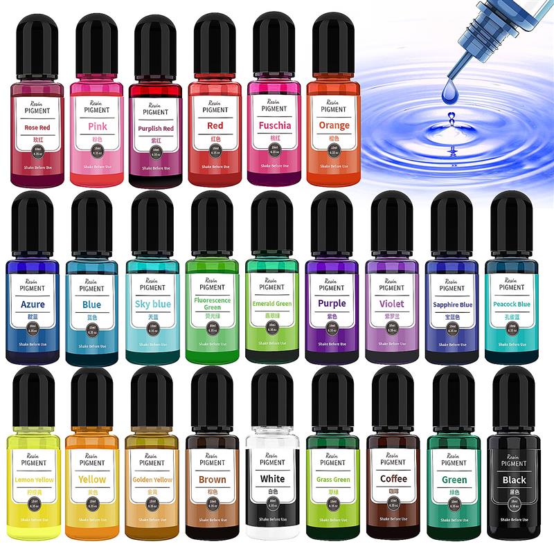 Resin Art Alcohol Ink - Tinta seni 24 warna pigmen Resin