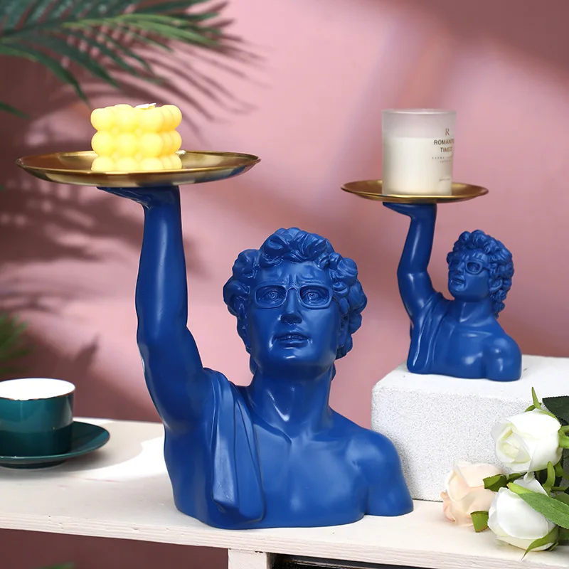 Patung David dengan Nampan Kla - Resin Art For Anniversary Gift ulasan dan harga