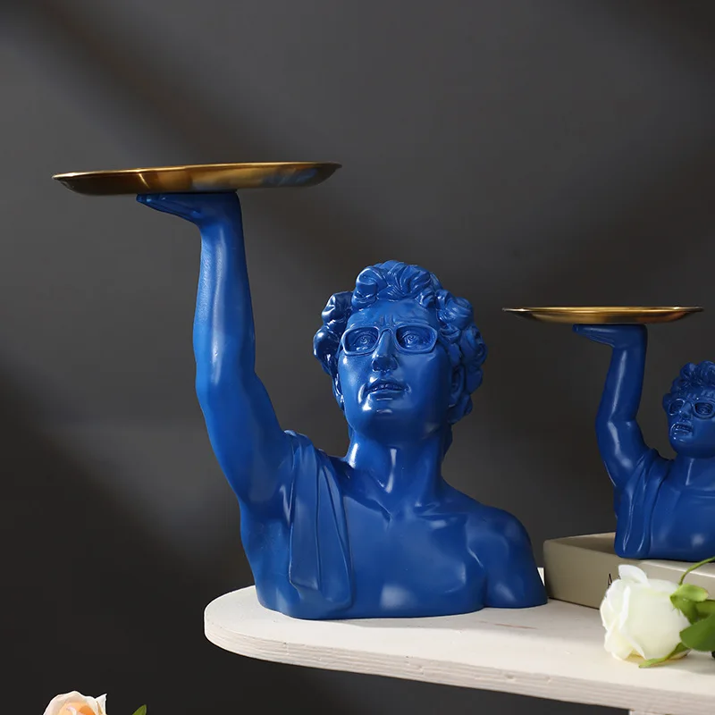 Patung David dengan Nampan Kla - Resin Art For Anniversary Gift ulasan dan harga