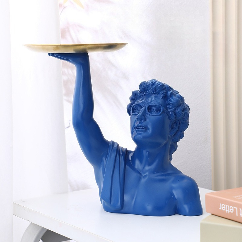 Patung David dengan Nampan Kla - Resin Art For Anniversary Gift ulasan dan harga