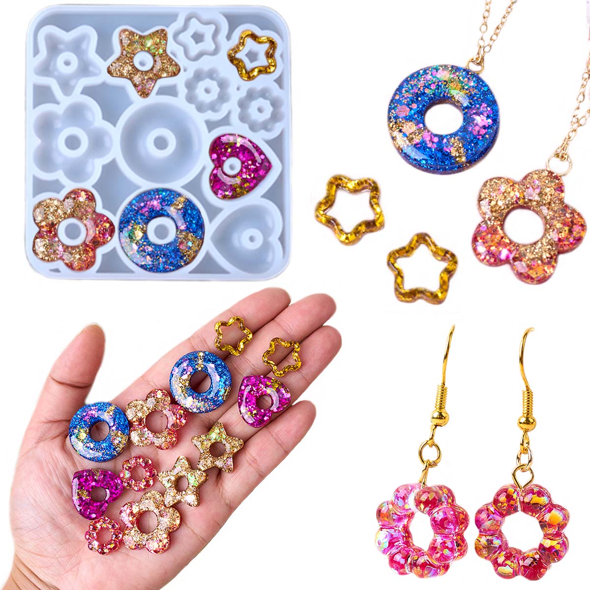 Cetakan Silikon Perhiasan Mult - Resin Art Tools ulasan dan harga