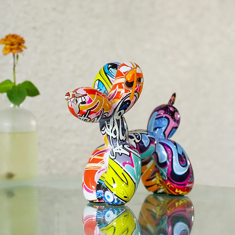 Patung anjing balon grafiti Re - Resin Art Decoration Items ulasan dan harga