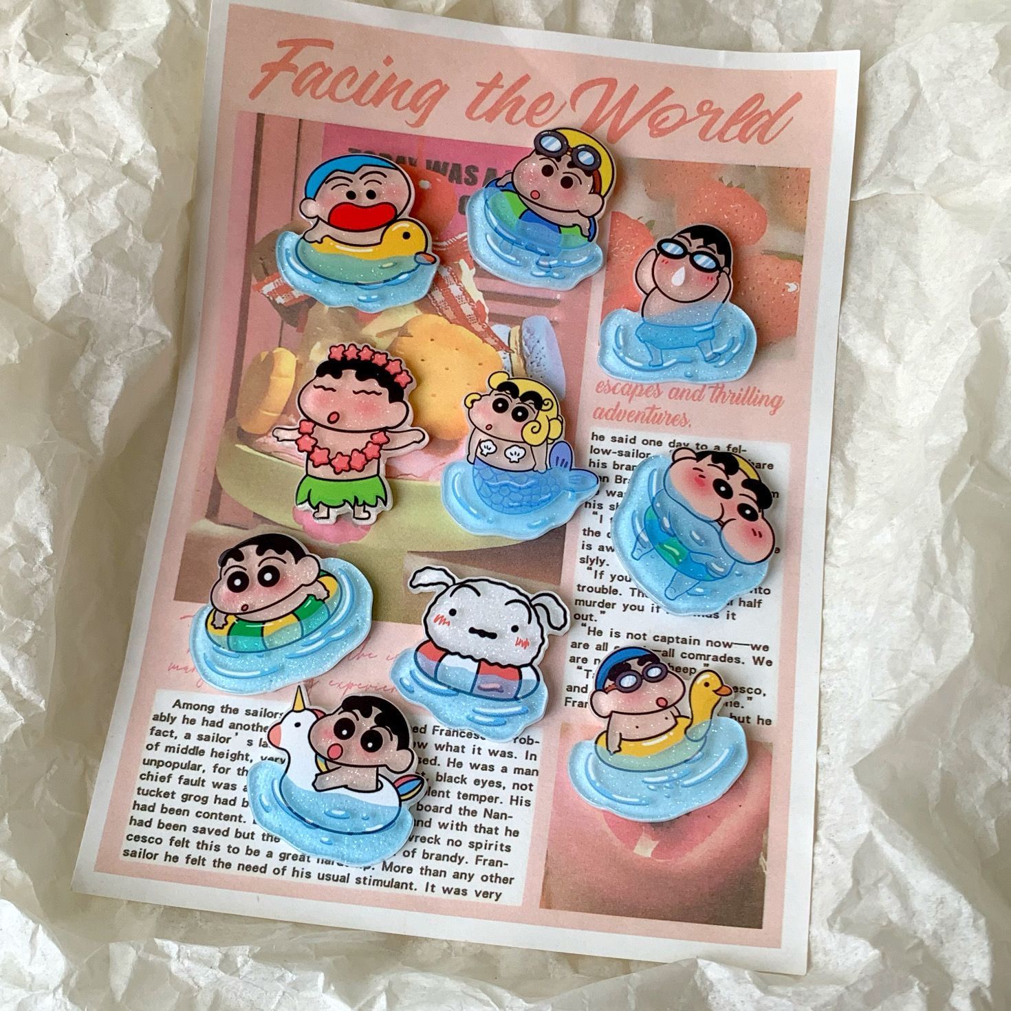 Aksesoris resin Crayon Shin-ch - Resin Art Sticker ulasan dan harga