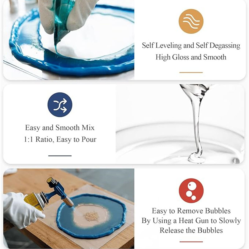 Kristal bening Epoxy Resin Kit - Resin Art Table Top ulasan dan harga