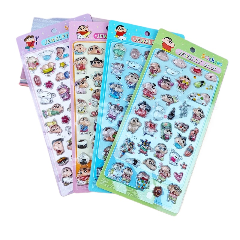 Stiker Resin 3D Kartun Crayon  - Resin Art Sticker ulasan dan harga