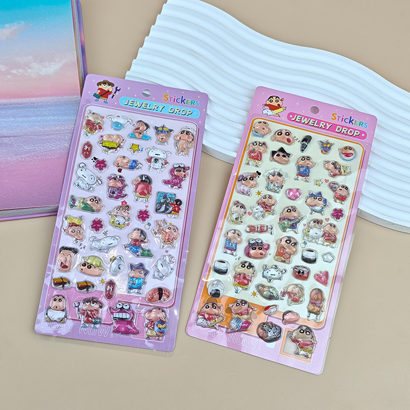 Stiker Resin 3D Kartun Crayon  - Resin Art Sticker ulasan dan harga