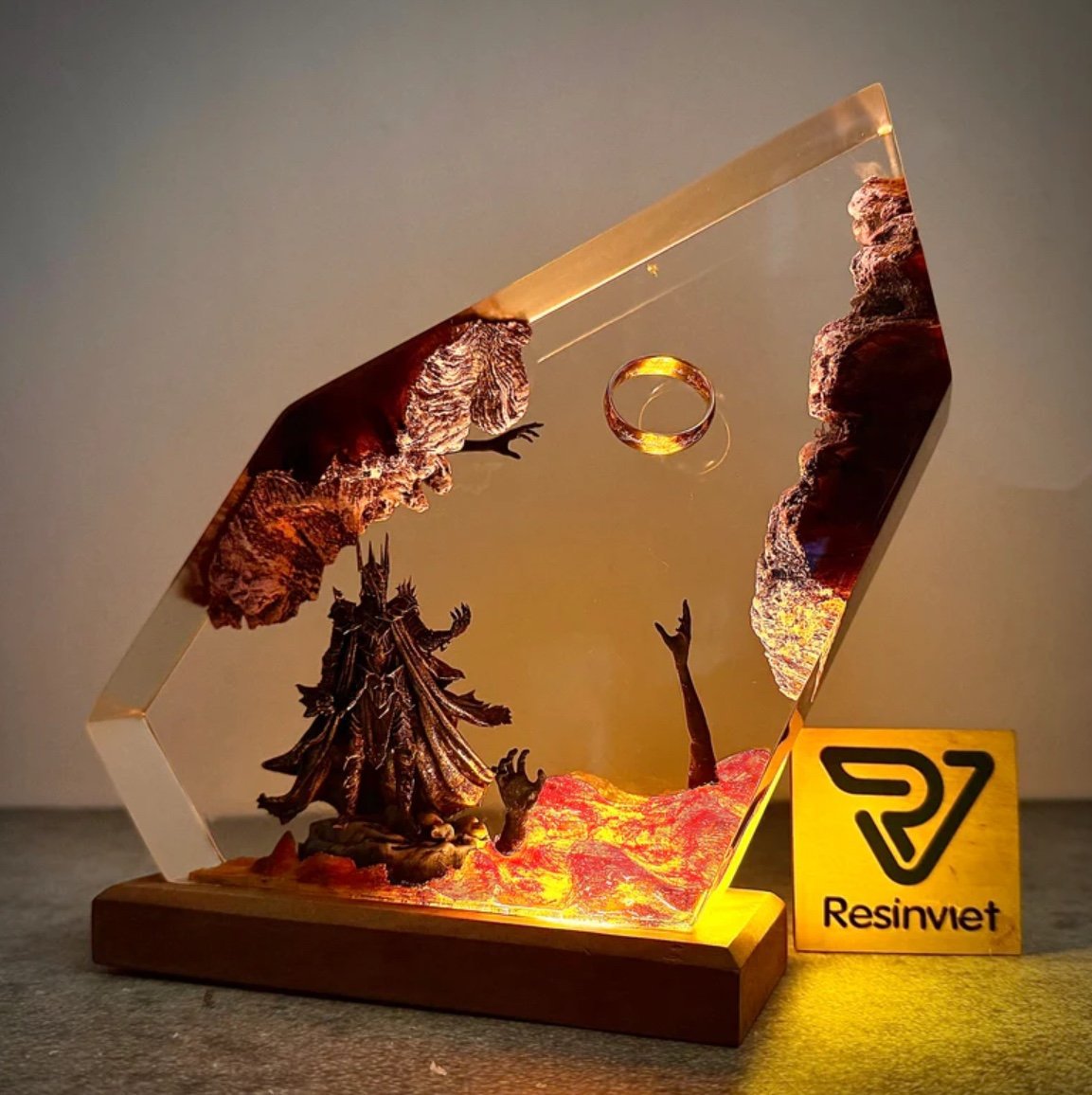 Lampu Meja Resin Organisme Ala - Resin Art Decoration Items ulasan dan harga