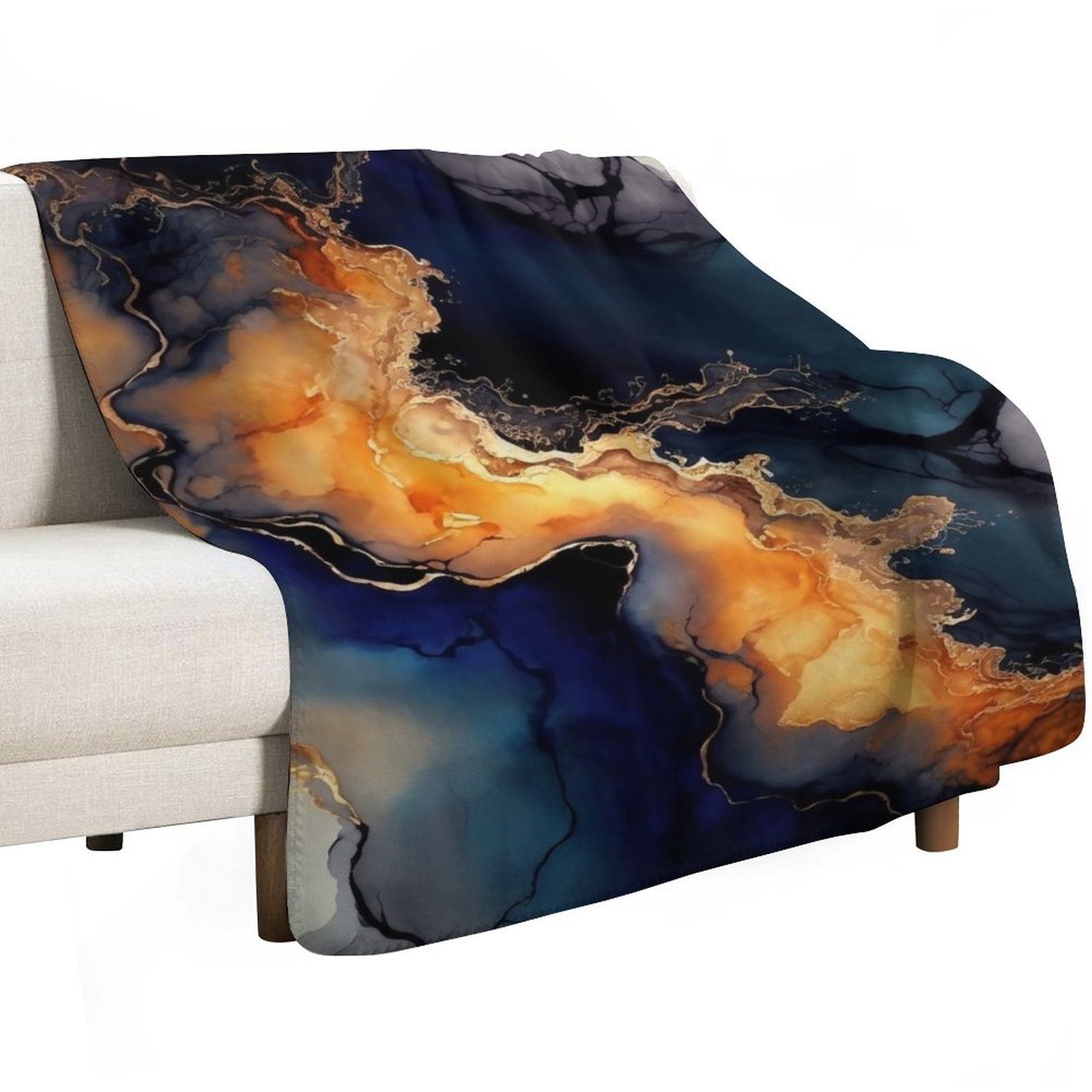 Volcanic Waves - Selimut Lembu - Resin Art Alcohol Ink ulasan dan harga