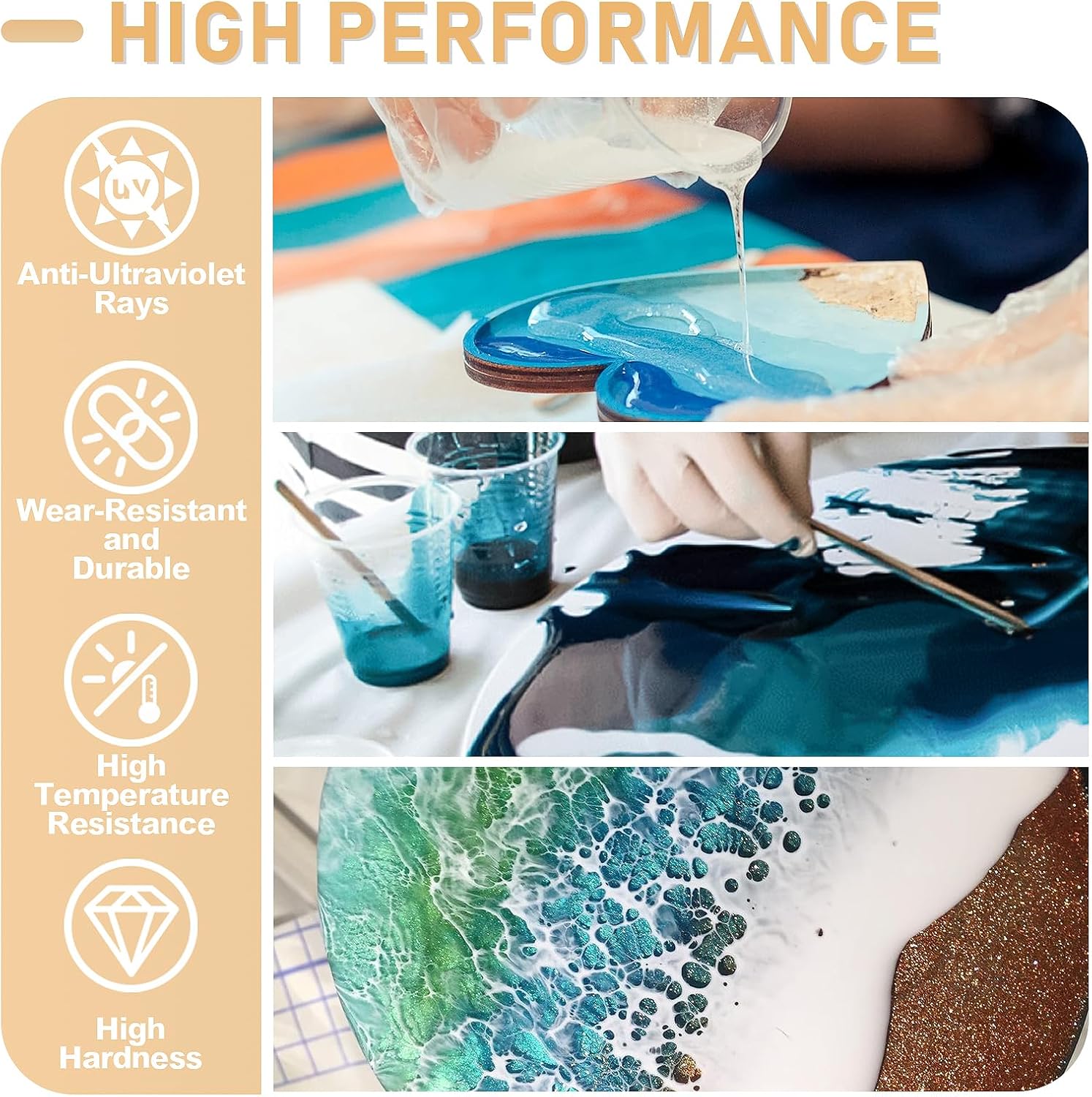 17.6oz/33.8oz Resin Epoksi AB  - Resin Art Table Top ulasan dan harga