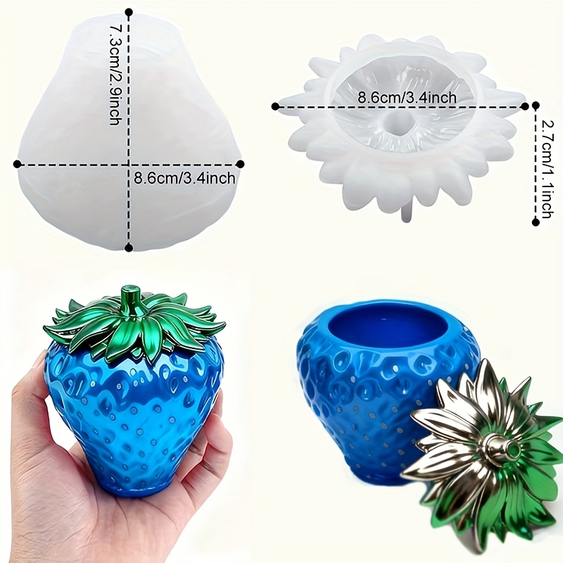 1 Buah Cetakan Resin Stroberi  - Resin Art Tools ulasan dan harga