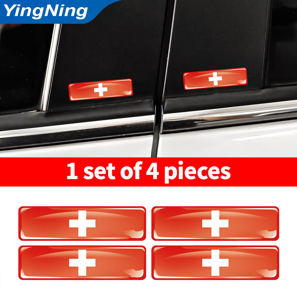 Stiker Bendera Swiss Resin 3D, - Resin Art Logo ulasan dan harga