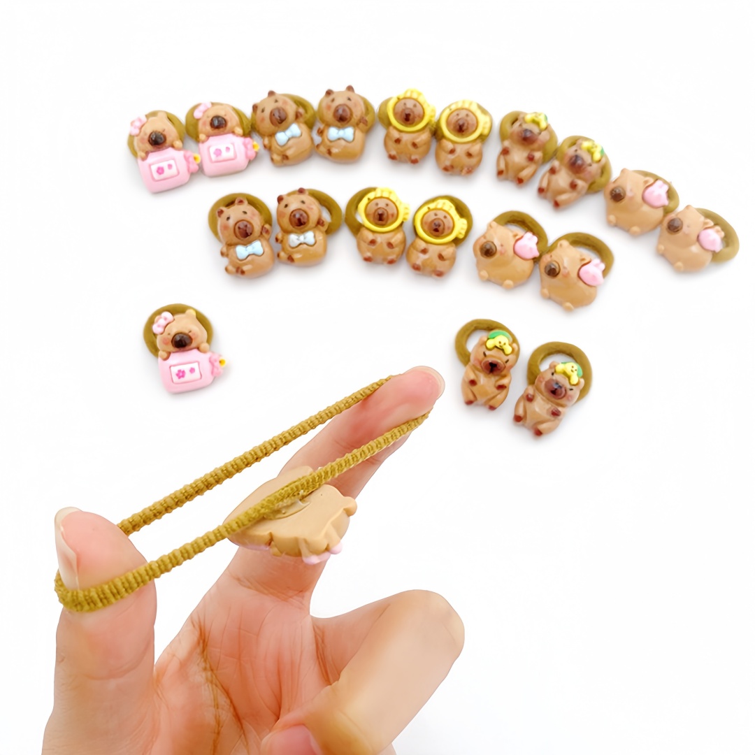 10Pcs Ikat Rambut Capybara Luc - Resin Art For Kids ulasan dan harga