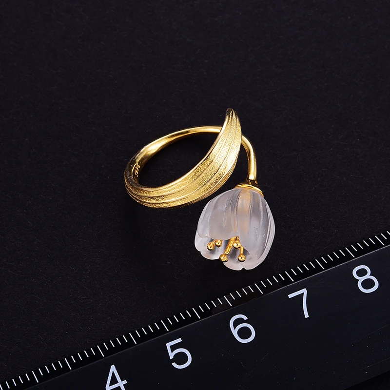 Cincin terbuka daun bunga lemb - Gold Leaf Foil ulasan dan harga