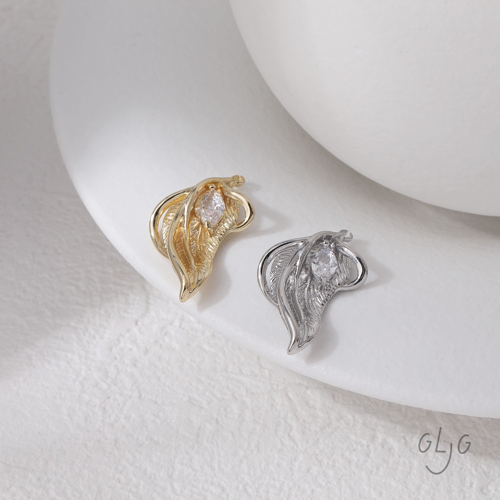 2 Buah Liontin Daun untuk Pemb - Gold Leaf Foil ulasan dan harga
