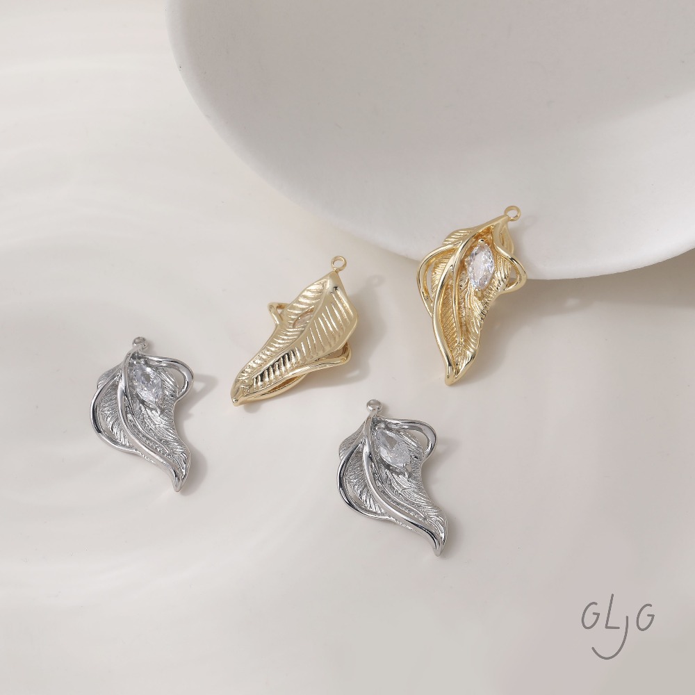 2 Buah Liontin Daun untuk Pemb - Gold Leaf Foil ulasan dan harga