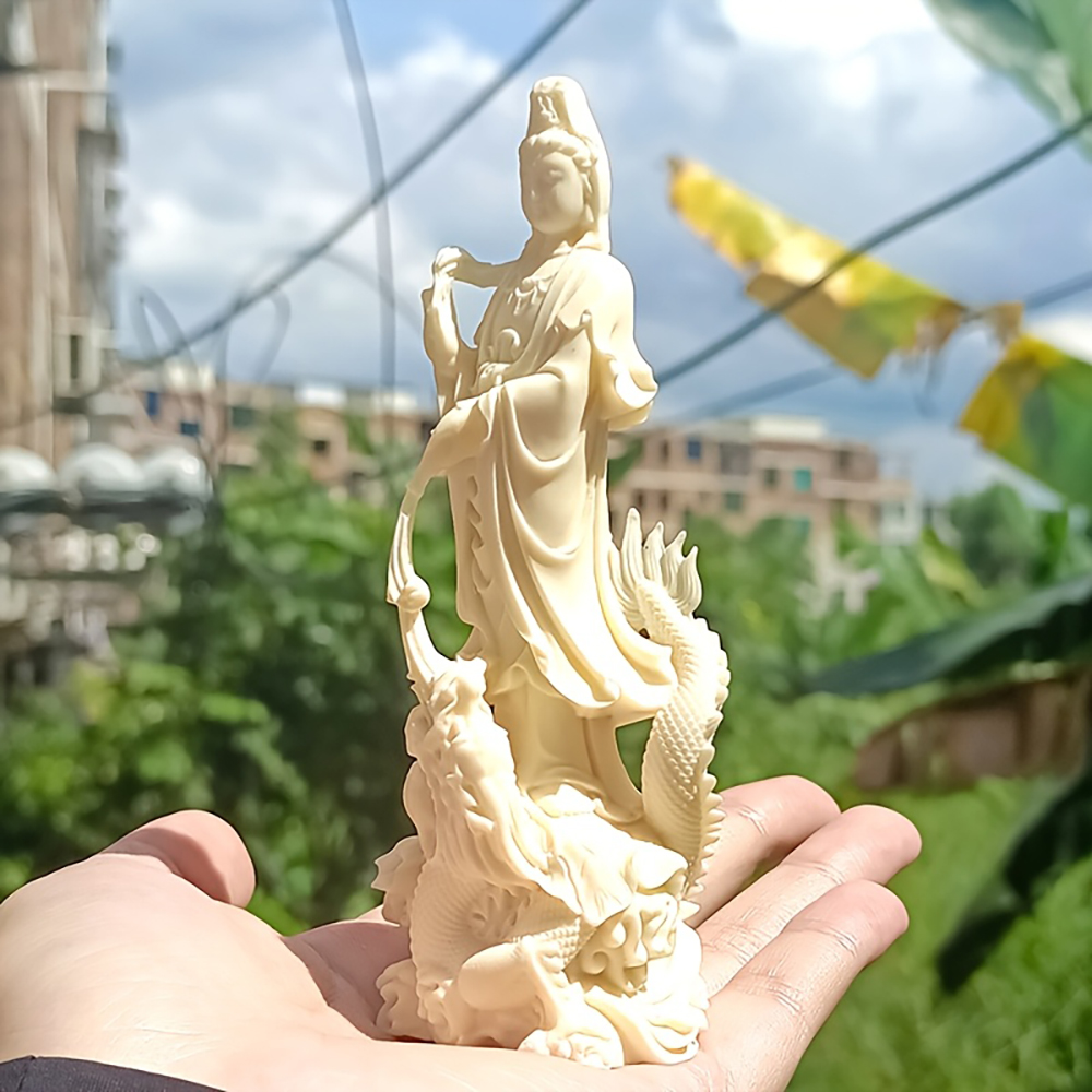 Patung Buddha Guanyin Resin Or - Resin Art Aesthetic ulasan dan harga