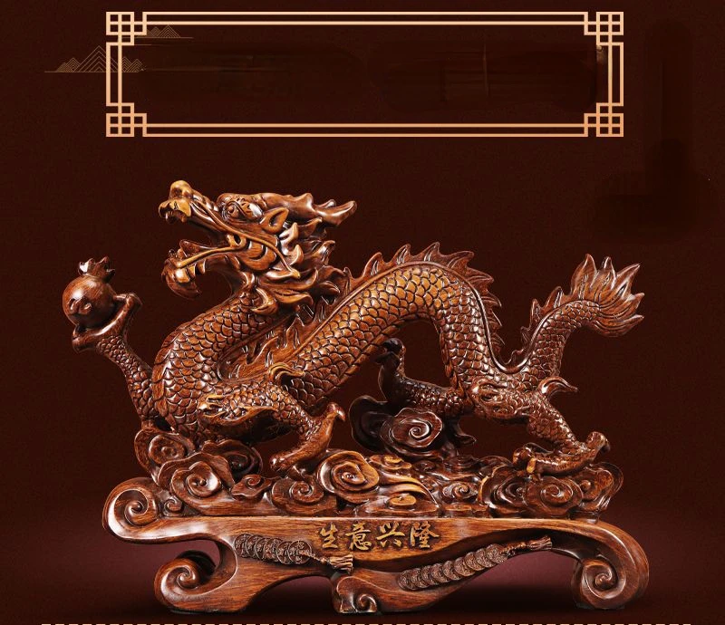 Ornamen Naga keberuntungan unt - Resin Art Furniture ulasan dan harga