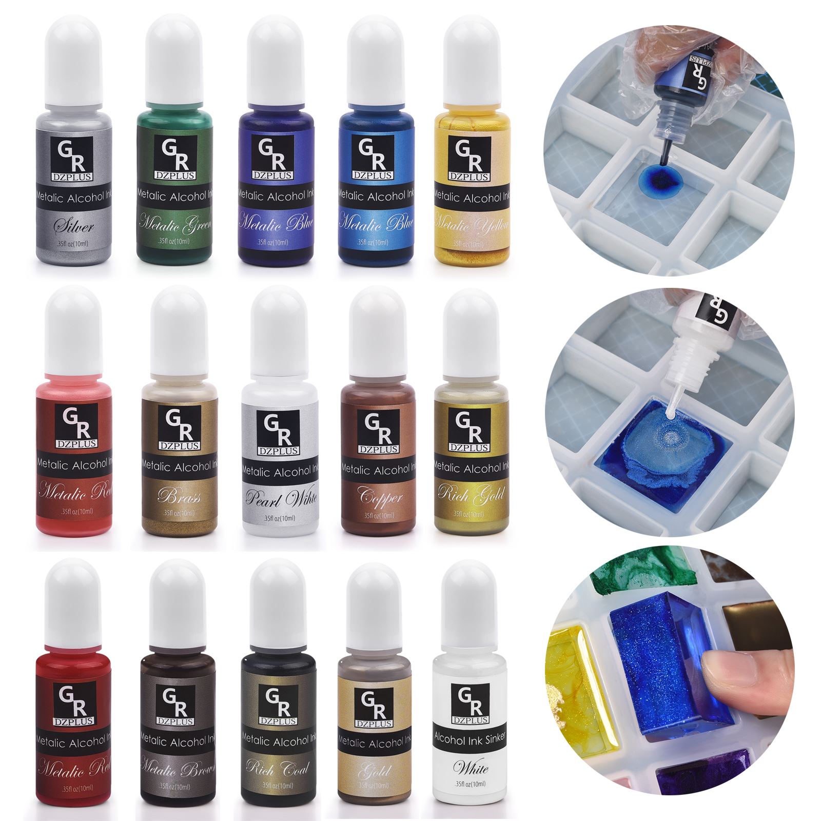 1 Set Kit Pigmen Resin Tinta S - Resin Art Alcohol Ink ulasan dan harga